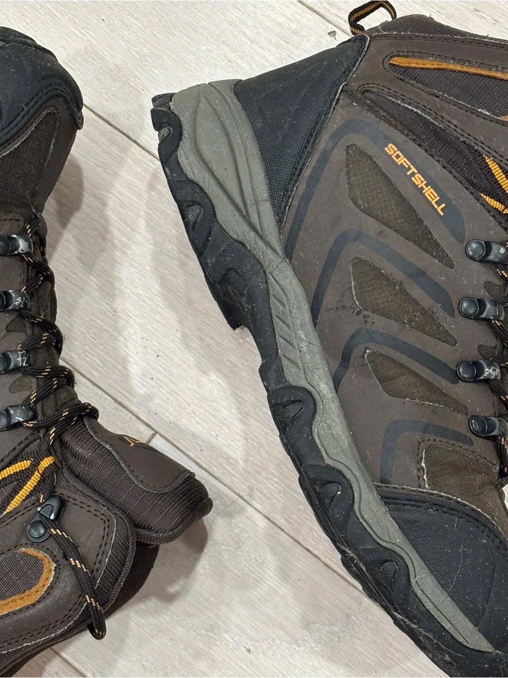 Nortiv 8 Mens Hiking Outdoor Waterproof Non-slip Trail Boots Size 6.5 Brown